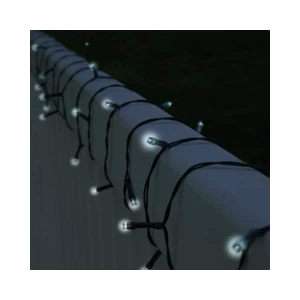 Nature Spring Solar Powered LED String Lights, 200 White Bulbs, Steady or Twinkle Mode for Outdoor (72-feet) 669268VHG - main